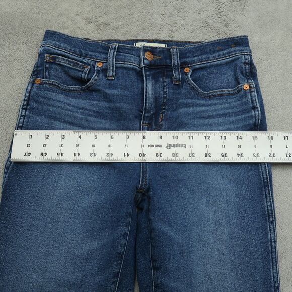 Madewell Jeans Women's Size 28P Blue Mid-Rise Stovepipe Skinny Denim 26" Inseam - Picture 7 of 16